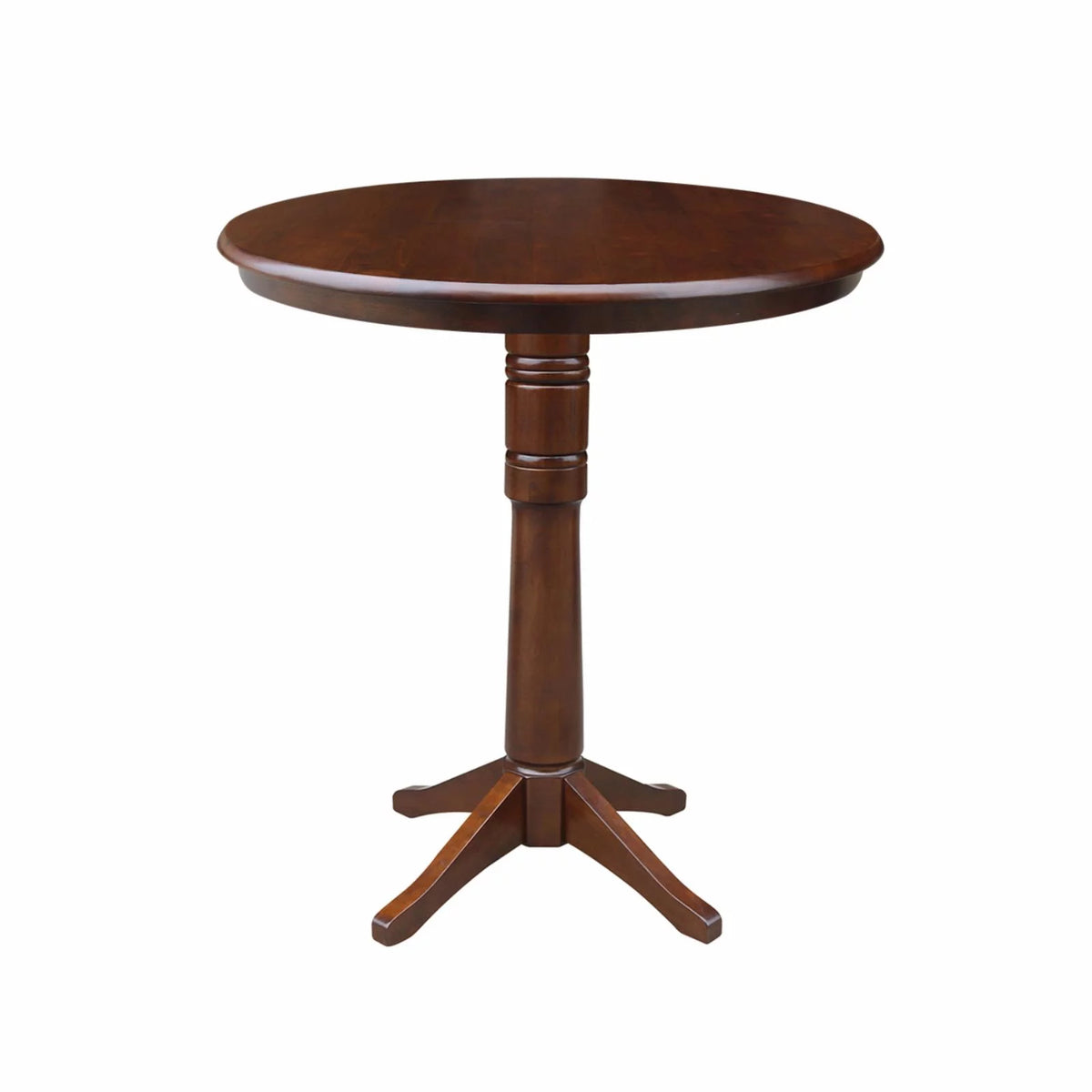 White Round Pedestal Bar Height Table N136934