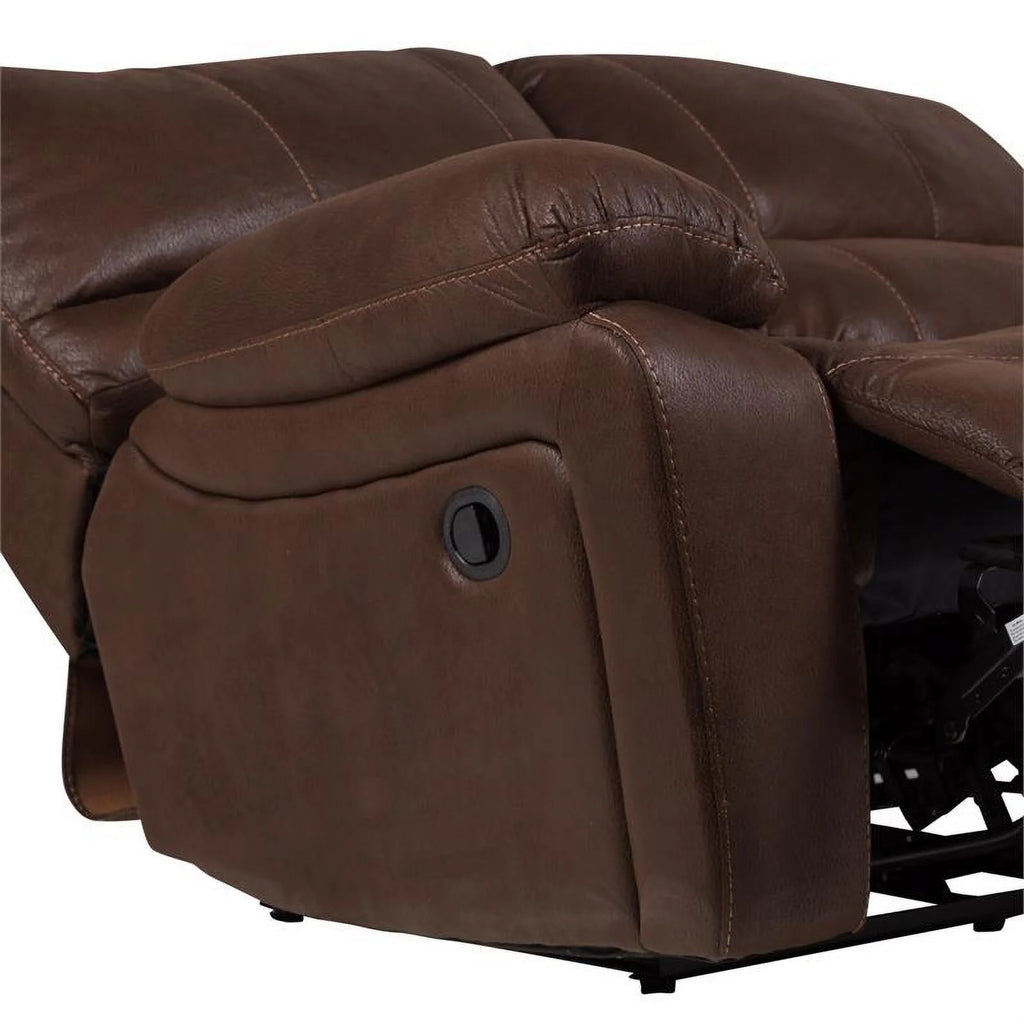 Brown Microfiber Reclining Loveseat C454599