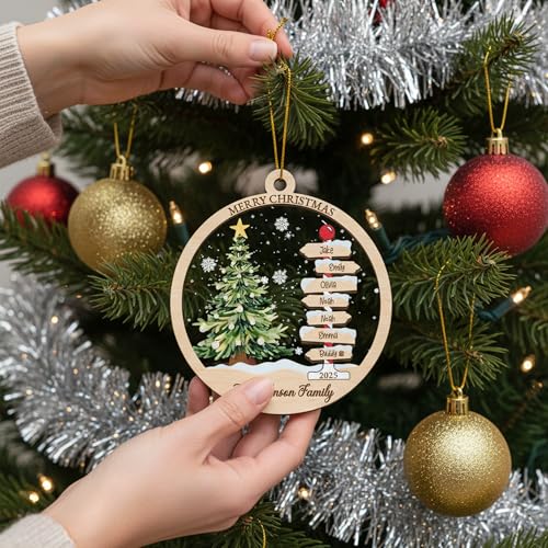 Acrylic Mix Wooden Christmas Tree Ornaments Q9137