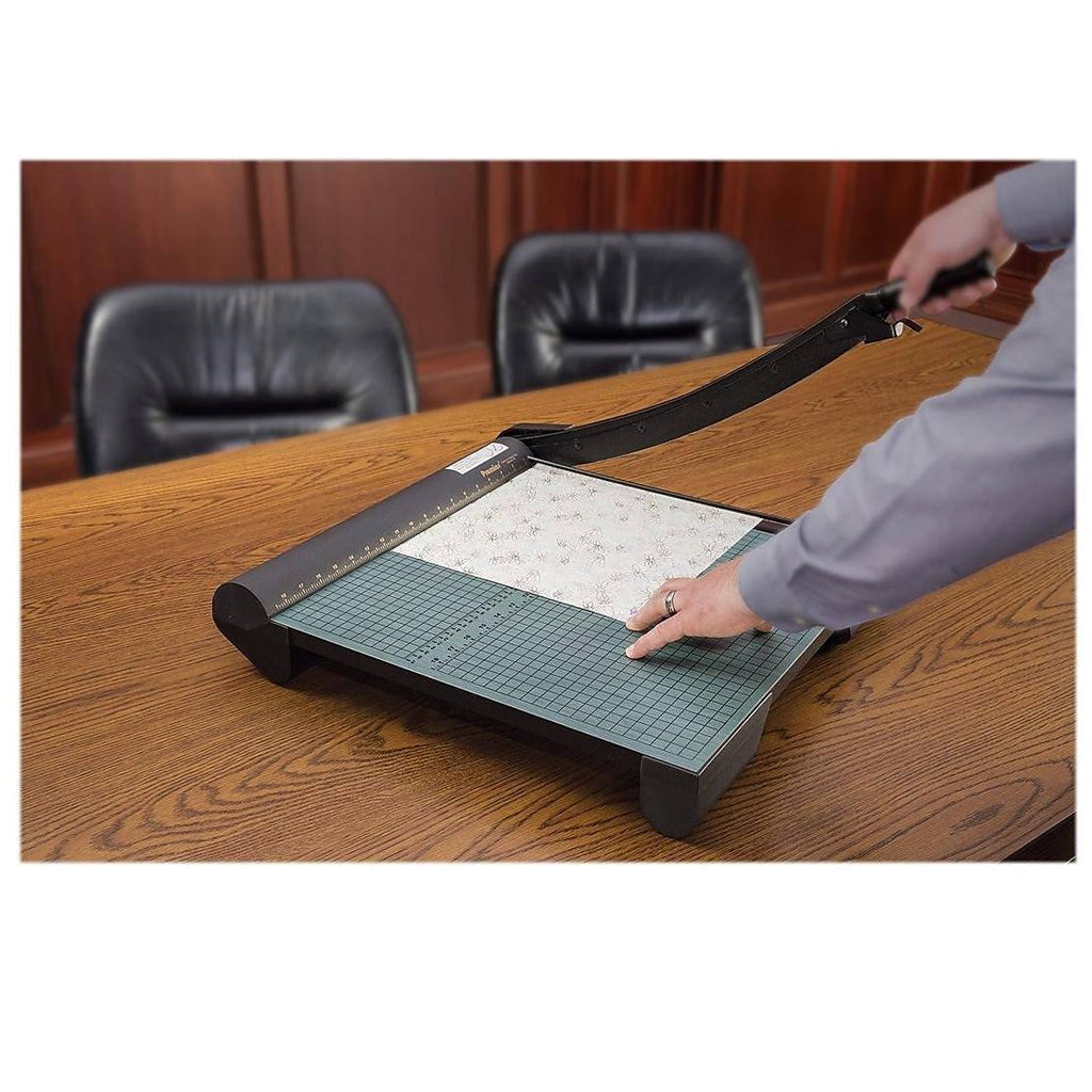 Green Paper Trimmer 20 Sheets Wood Base J6329