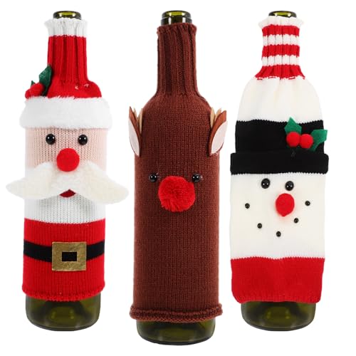 Christmas Wine Bottle Covers 3PCS M922