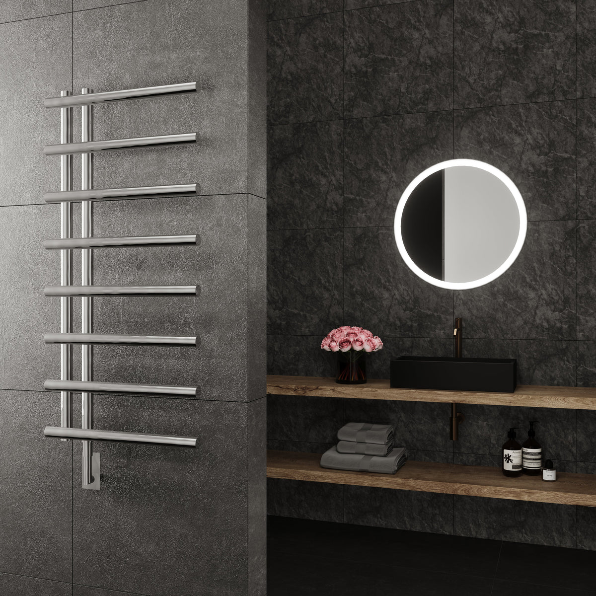 Wall Mounted Electric Towel Warmer in Chrome H638
