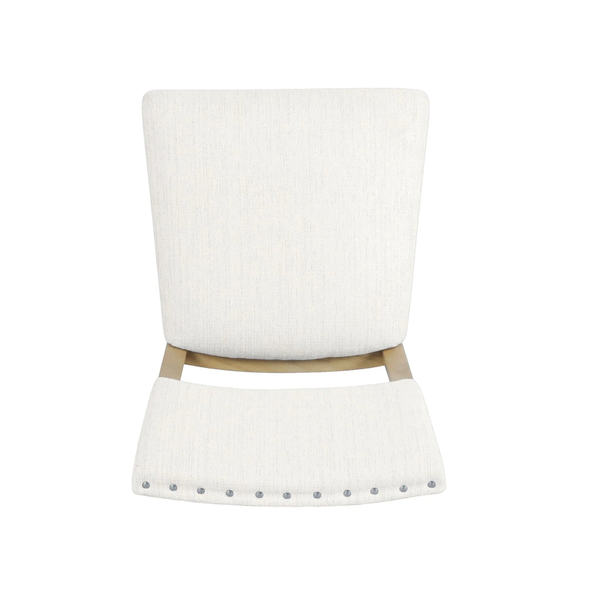 Open Back Dining Chair with Nailhead Trim, Set of 2, Cream J542321