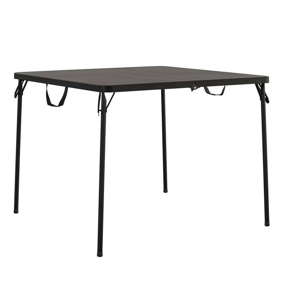 Black Resin Fold-in-Half Card Table N412256