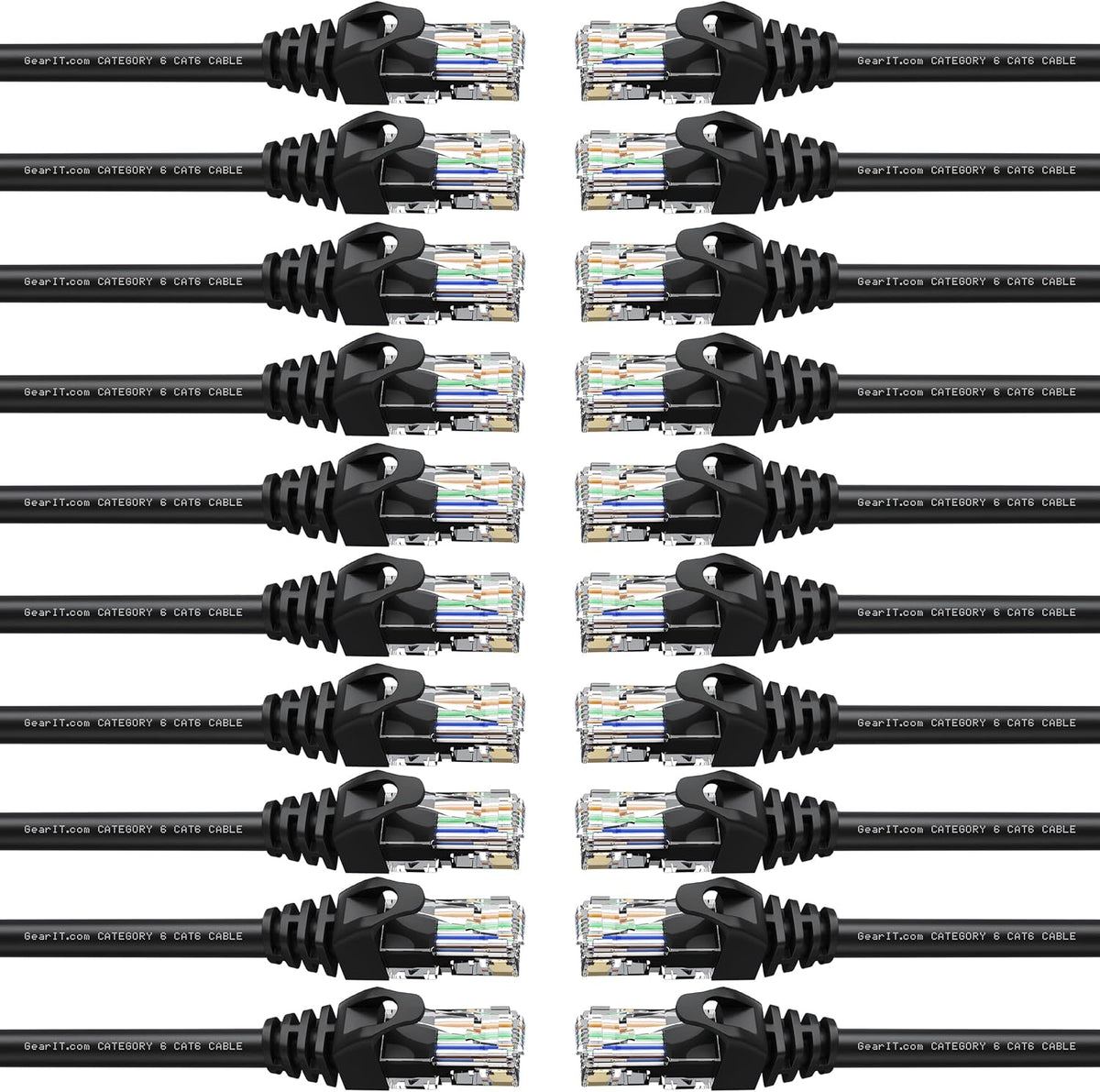 Black Cat6 Ethernet Cable 7 Feet H753