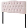 Pink Velvet Full Size Tufted Headboard G44887