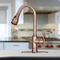 Copper Kitchen Faucet with Pull Down Sprayer Y78501