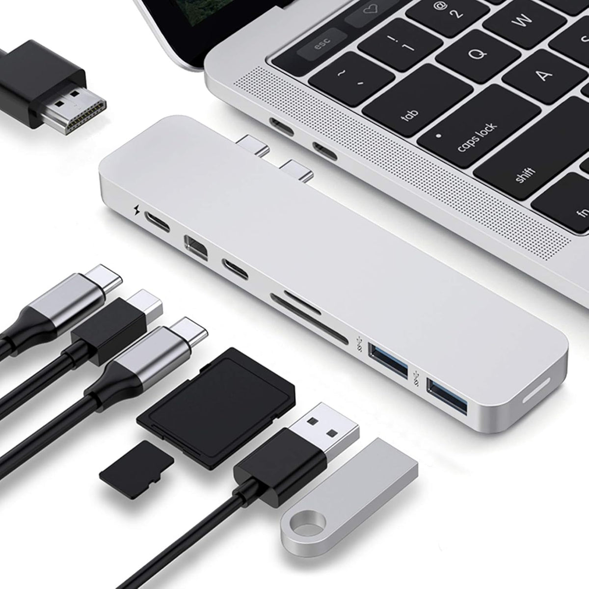USB C Multi-port Hub with 4K HDMI and SD Card Reader J40924