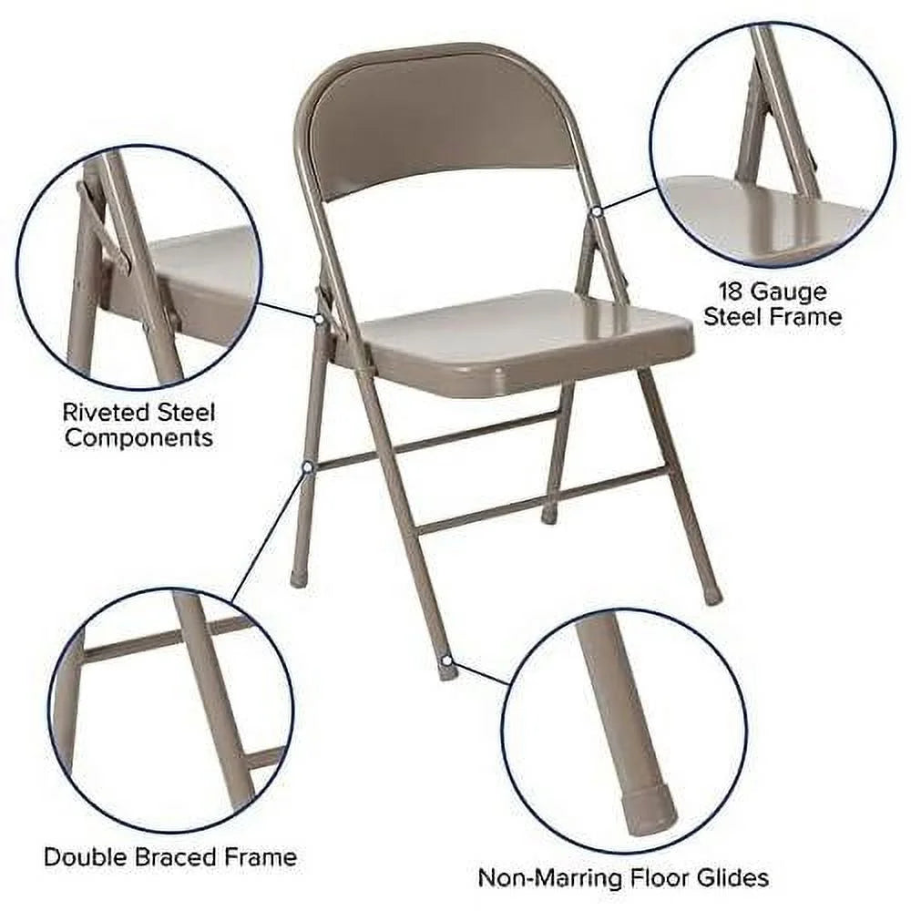 Gray Metal Folding Chair Y80943