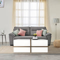35 Inch Wood Rectangular Coffee Table with Side Shelf X943128