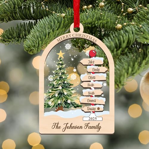 Acrylic Mix Wooden Christmas Tree Ornaments Q9137