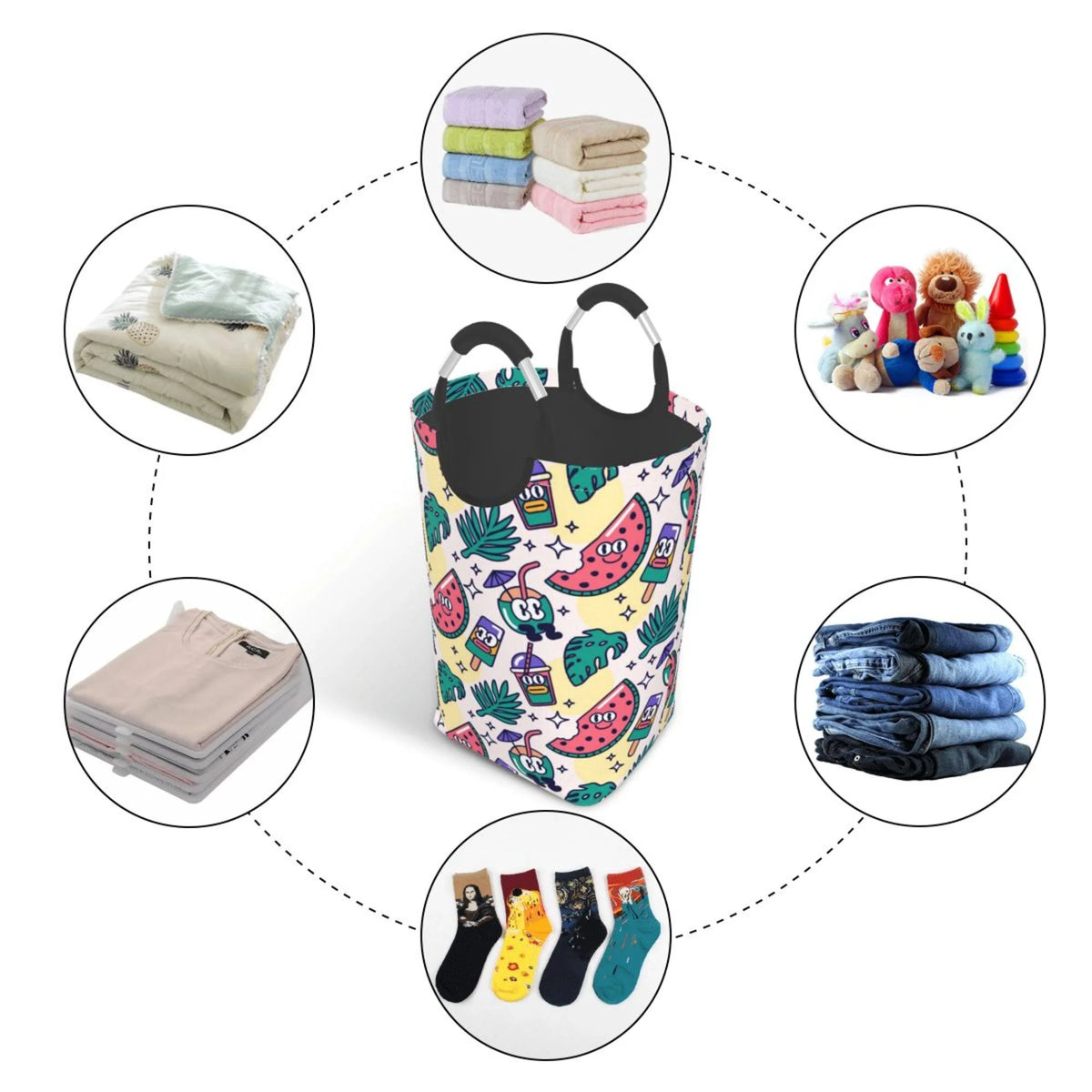Collapsible Laundry Basket with Handles R5997
