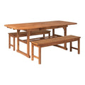 3-Piece Acacia Wood Extendable Patio Dining Set X9186