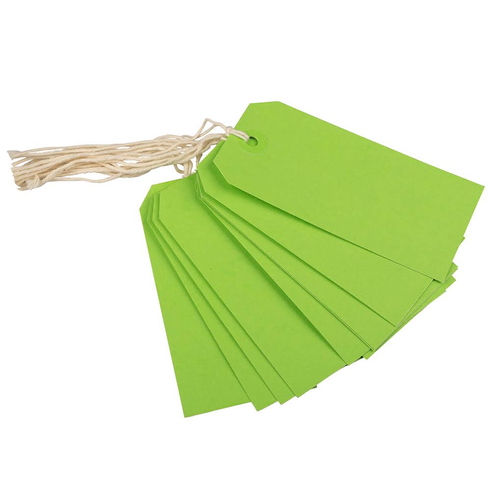 Gift Tags with String Green Q90360