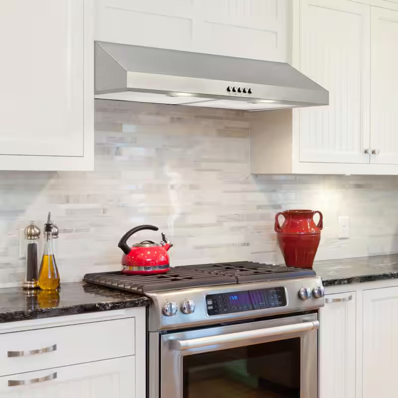 30 in. 320 CFM Convertible Under Cabinet Range Hood in Stainless Steel Q280