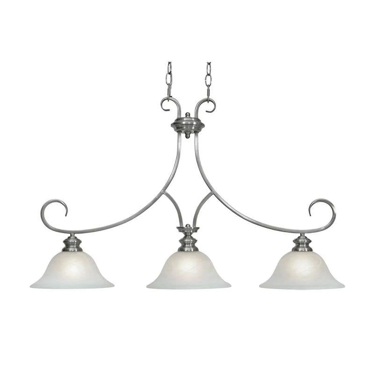 3 Light Linear Pendant with Marbled Glass E55248