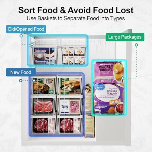 Black 2 Pack Freezer Organizer Bins E499