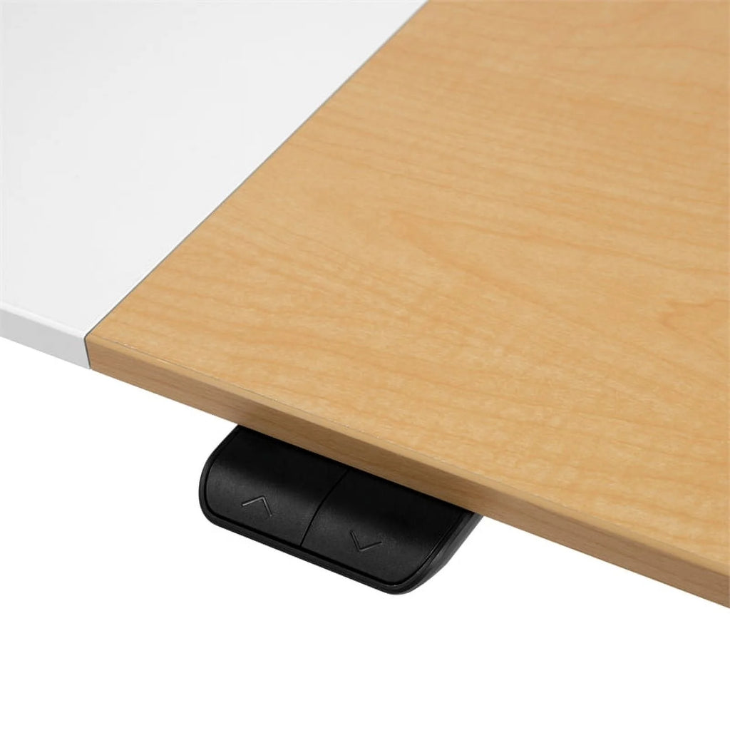 White Height Adjustable Wood and Metal Desk E4371