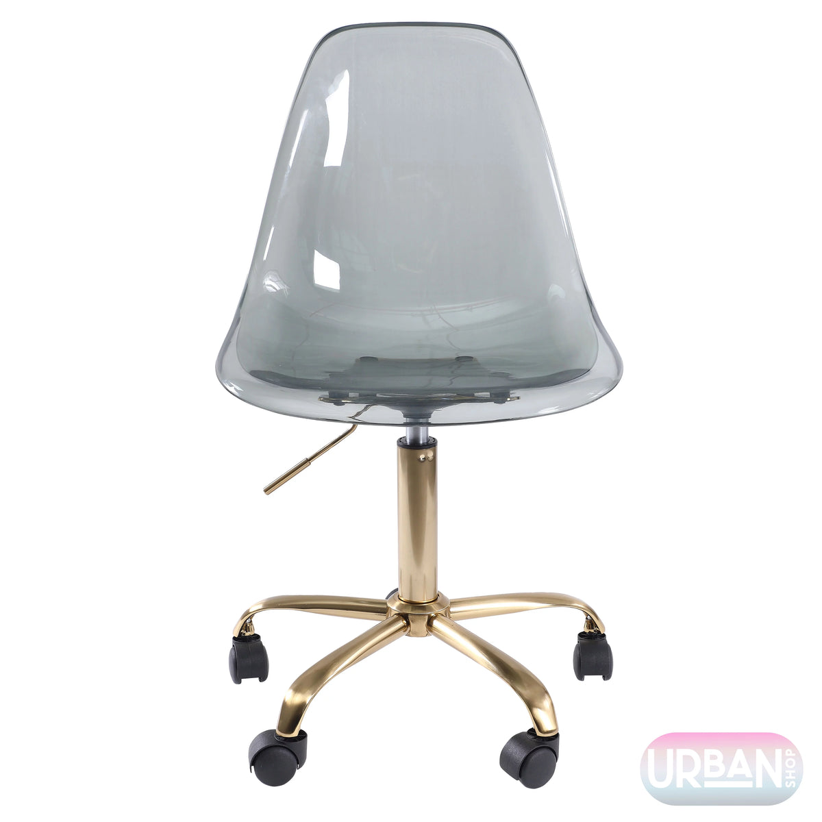 Black Acrylic Rolling Office Chair L7331