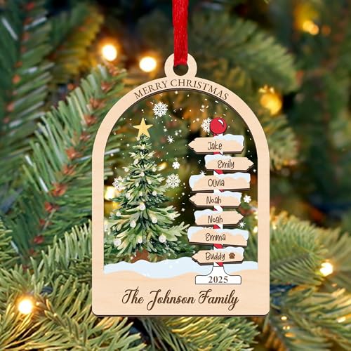 Acrylic Mix Wooden Christmas Tree Ornaments Q9137