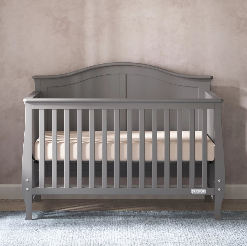 Cool Gray 4-in-1 Convertible Baby Crib C156