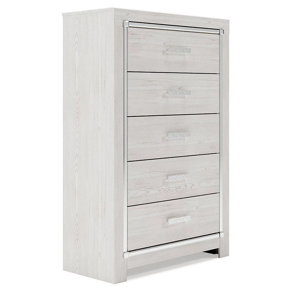 White 5 Drawer Chest Q466854