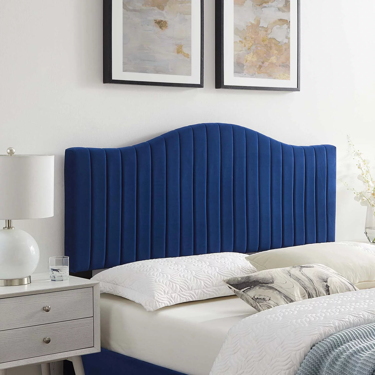 Channel Tufted Performance Velvet King Headboard P22454