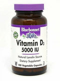 Vitamin D3 5000 IU Vegetable Capsules, 120 Count B626991