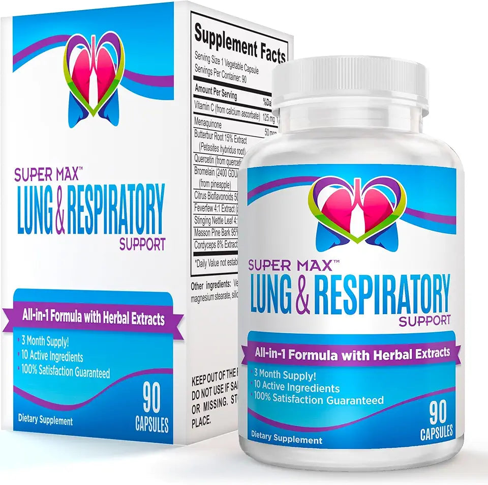 90 Capsules Lung Respiratory Support Supplement K558