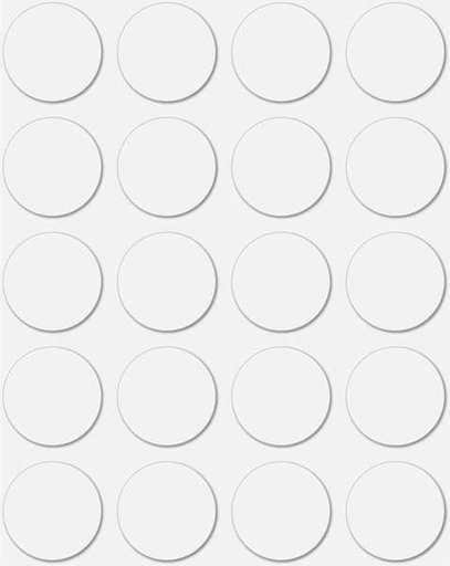 Magnetic Round Indicators White PK20 T9697