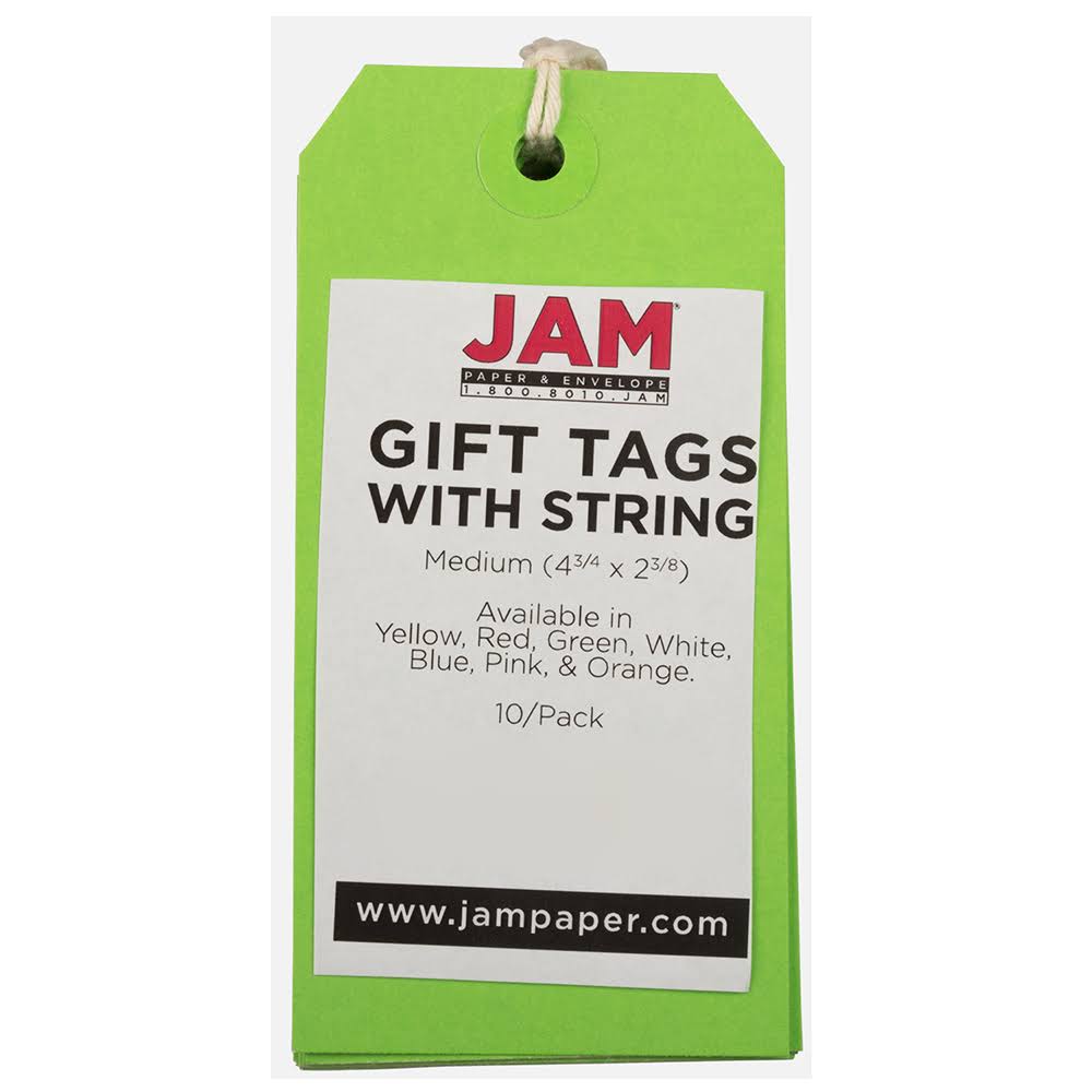 Gift Tags with String Green Q90360