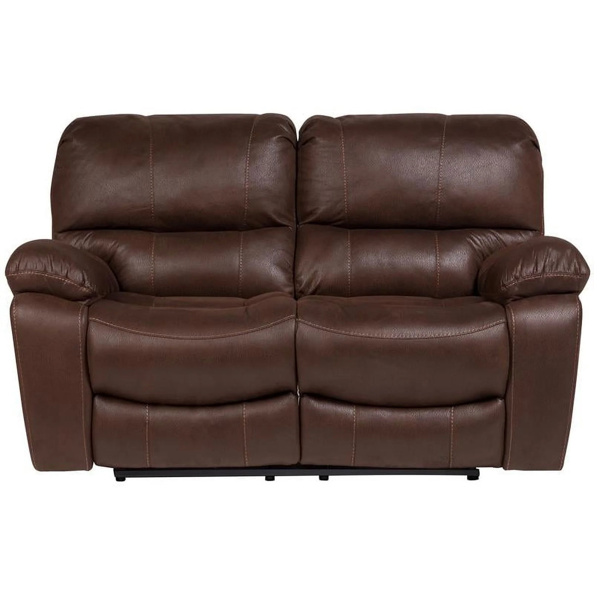 Brown Microfiber Reclining Loveseat C454599