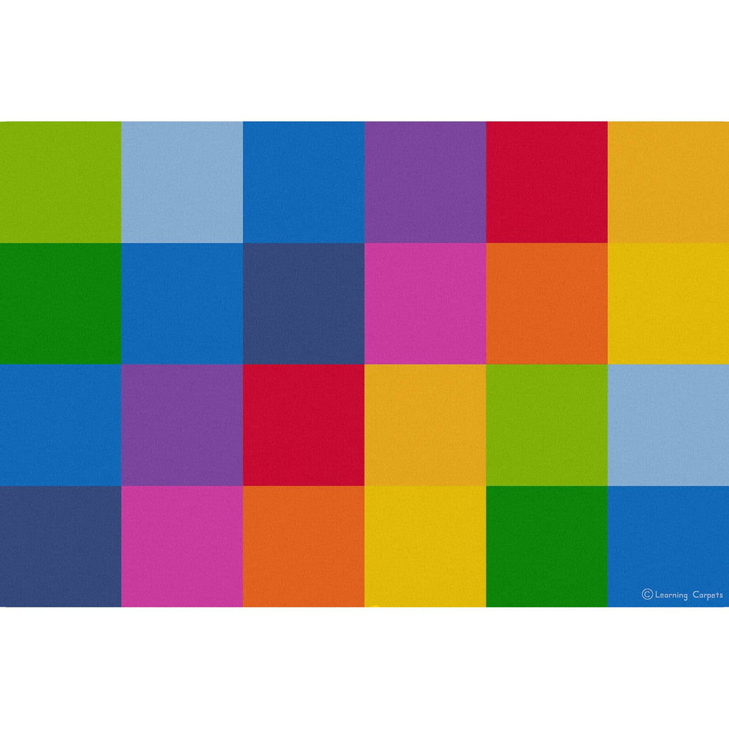 Learning Carpets Rectangle Rainbow Mosaic-Size:Small V571