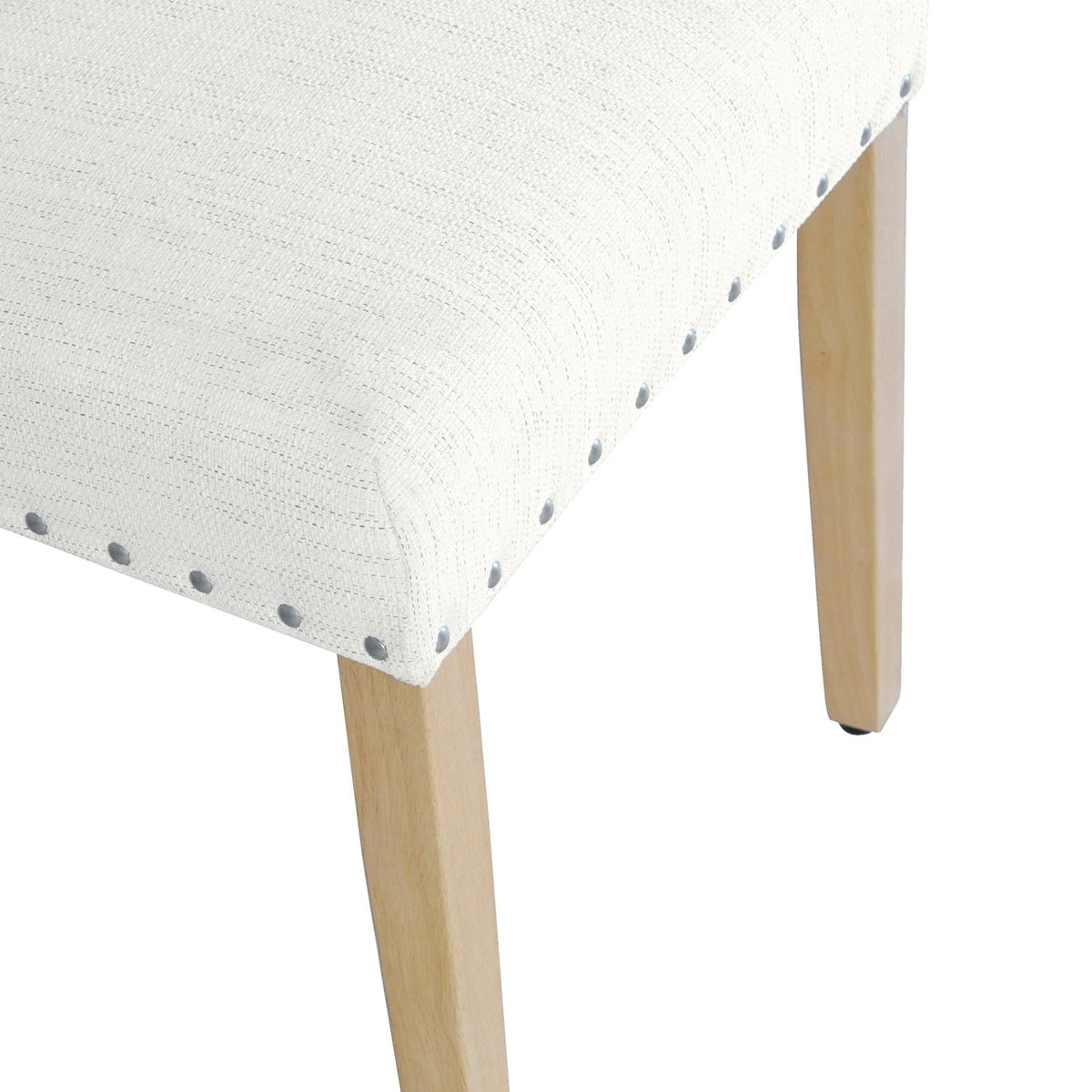 Open Back Dining Chair with Nailhead Trim, Set of 2, Cream J542321