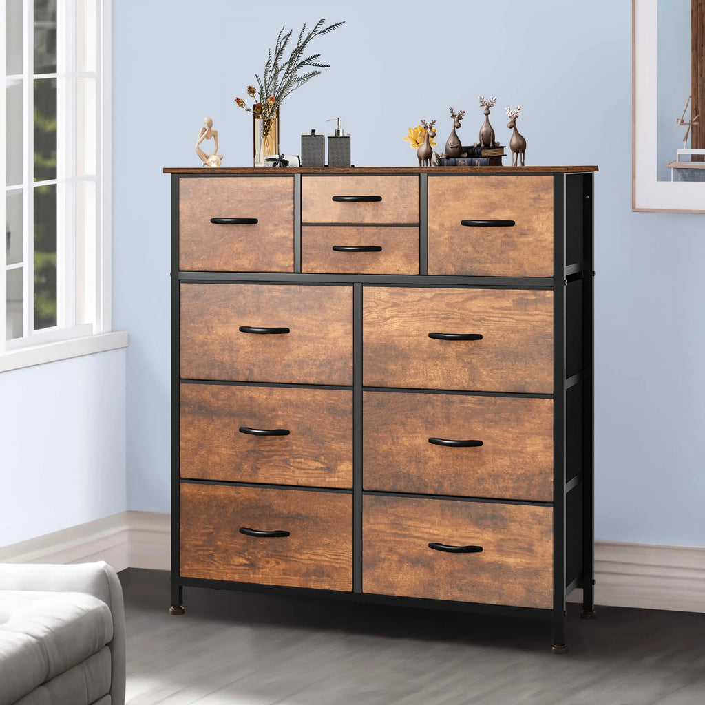 10 Drawer Fabric Dresser J70007