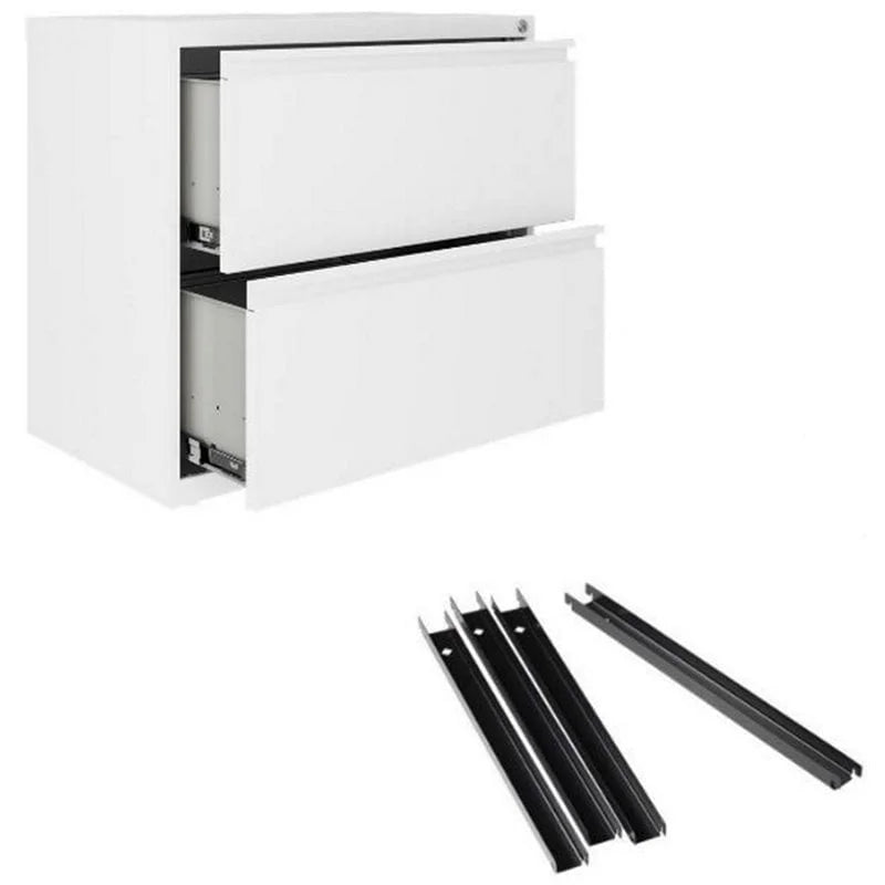 30"W 2 Drawer Metal Lateral File Cabinet Set White L2032