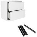 30"W 2 Drawer Metal Lateral File Cabinet Set White L2032