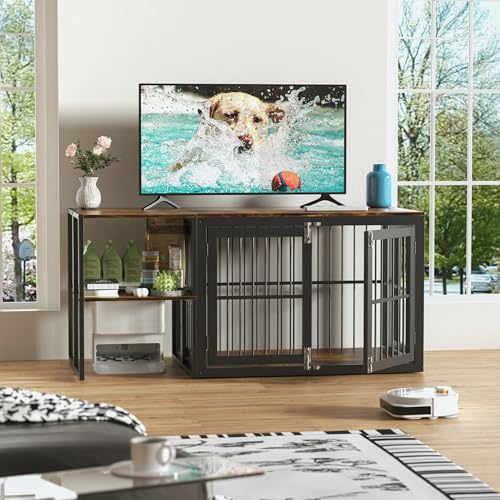 Large Breed Heavy Duty Dog Crate Furniture J6523