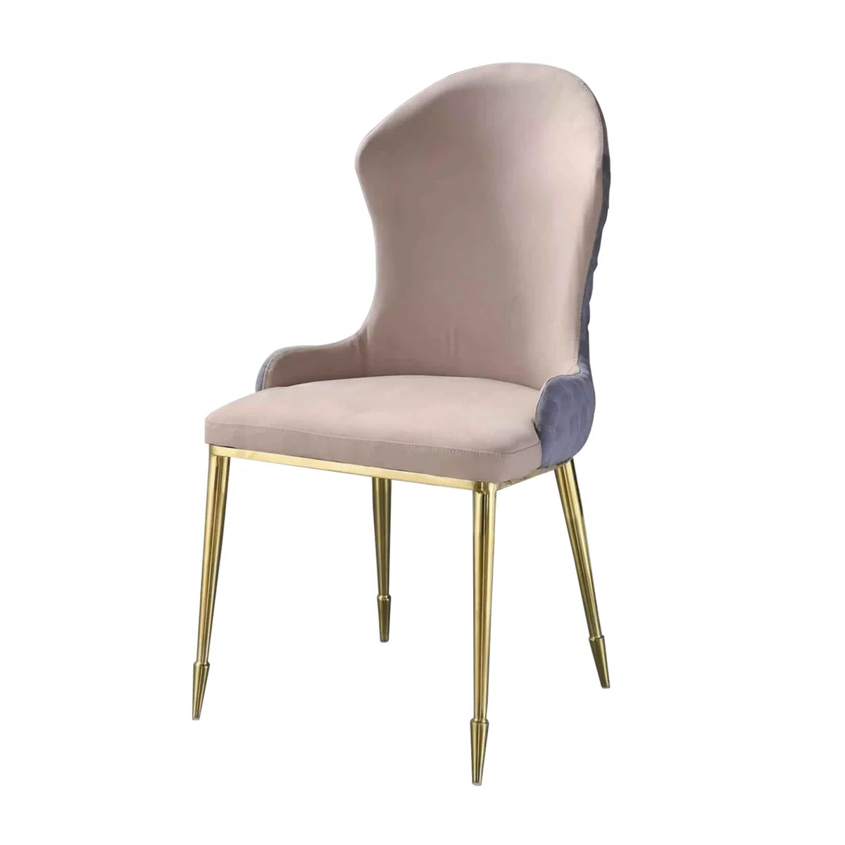 Fabric Upholstered Side Chair with Spindle Legs, Set of 2 E22004