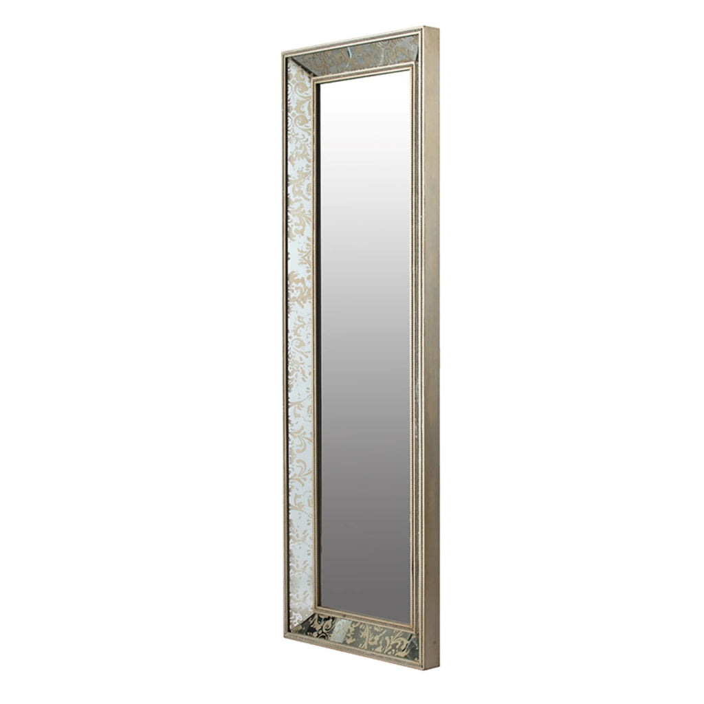 Antique Style Rectangular Floor Mirror Gold S6467