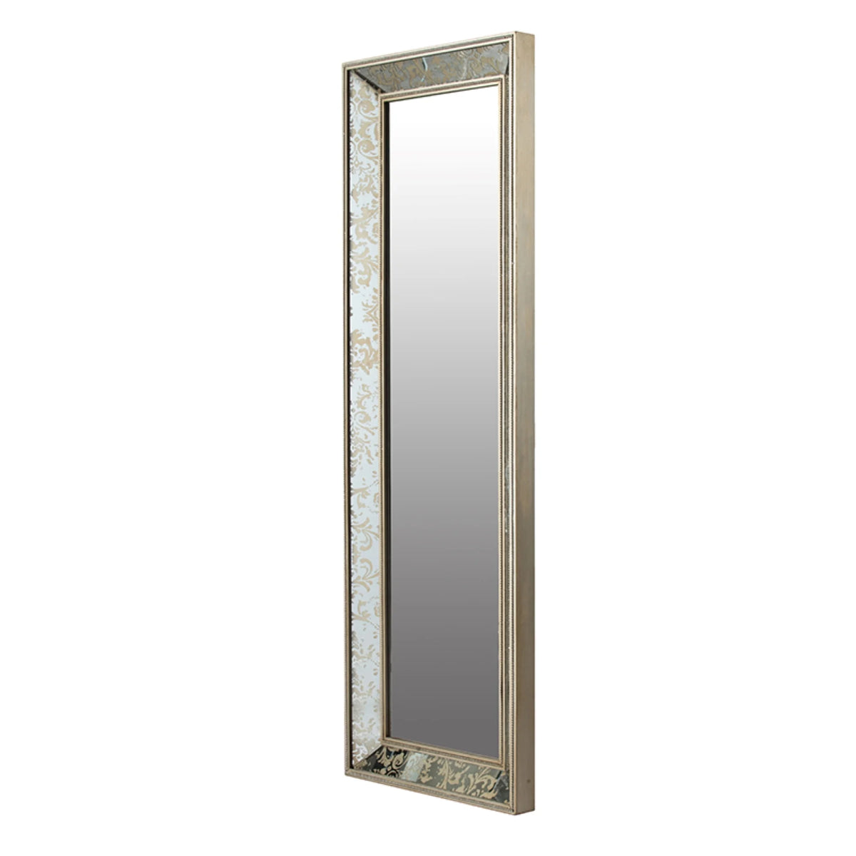 Antique Style Rectangular Floor Mirror Gold S6467