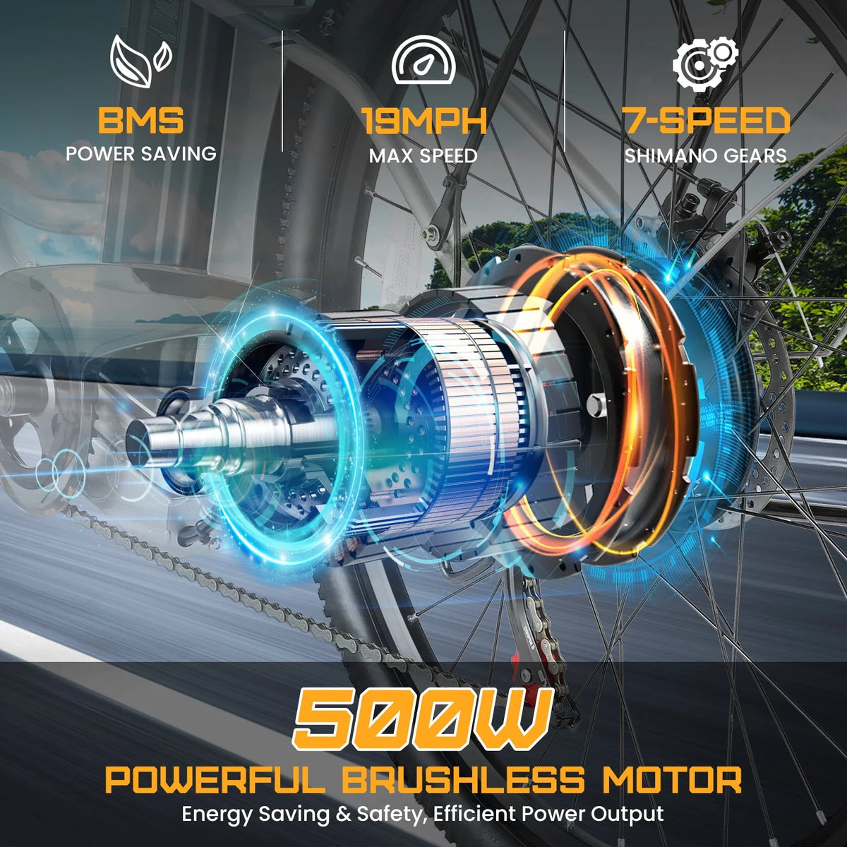 500W Electric Hybrid Bike with 48V 7.8Ah Battery Z632033