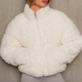 Casual Solid Patchwork Zipper Collar Outerwear L556