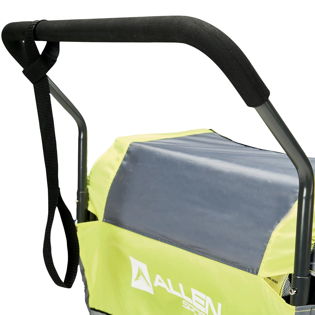2-Child Bicycle Trailer & Stroller, 100 lbs, Green D84042