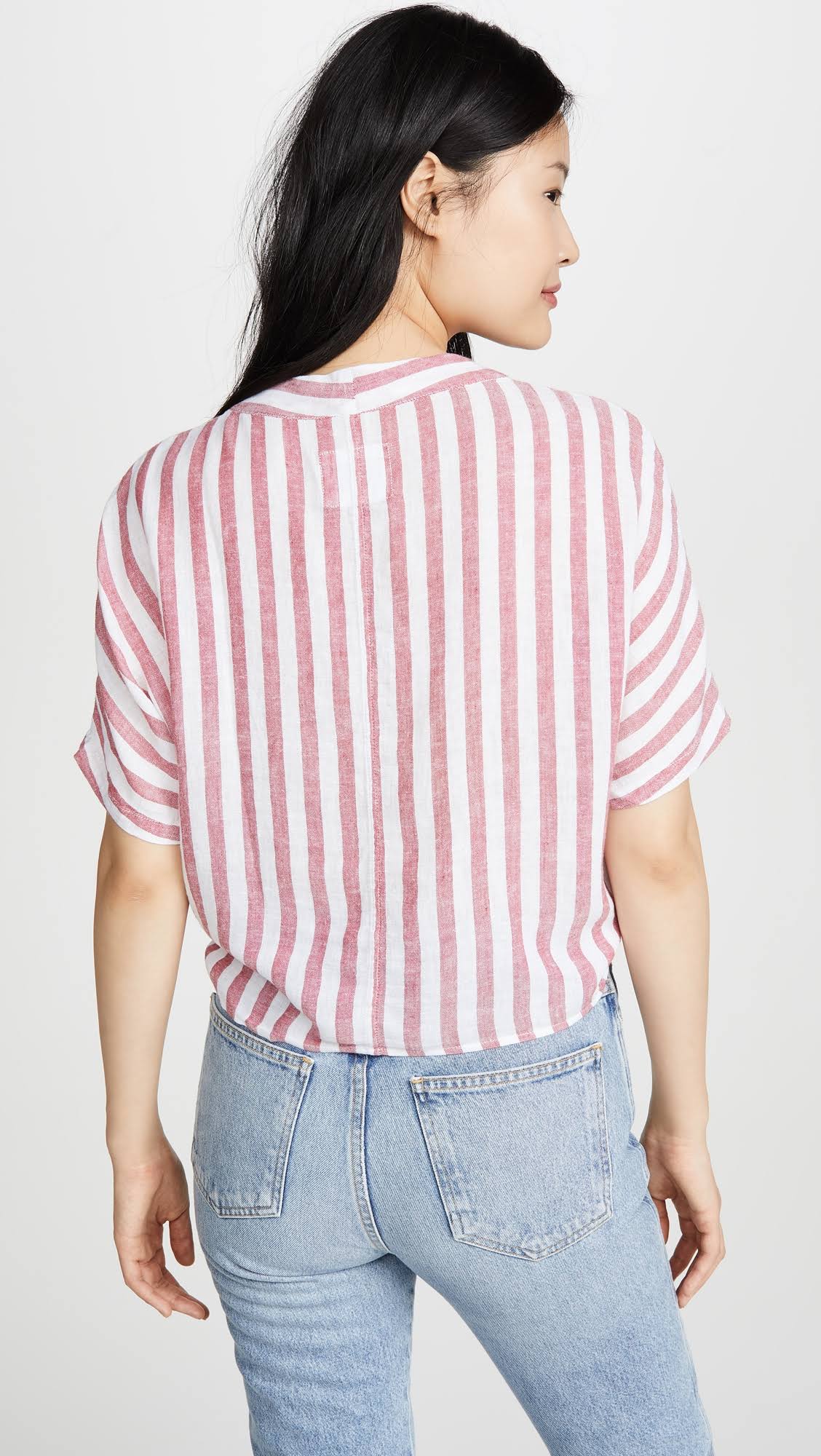 Carmine Stripe Top O298