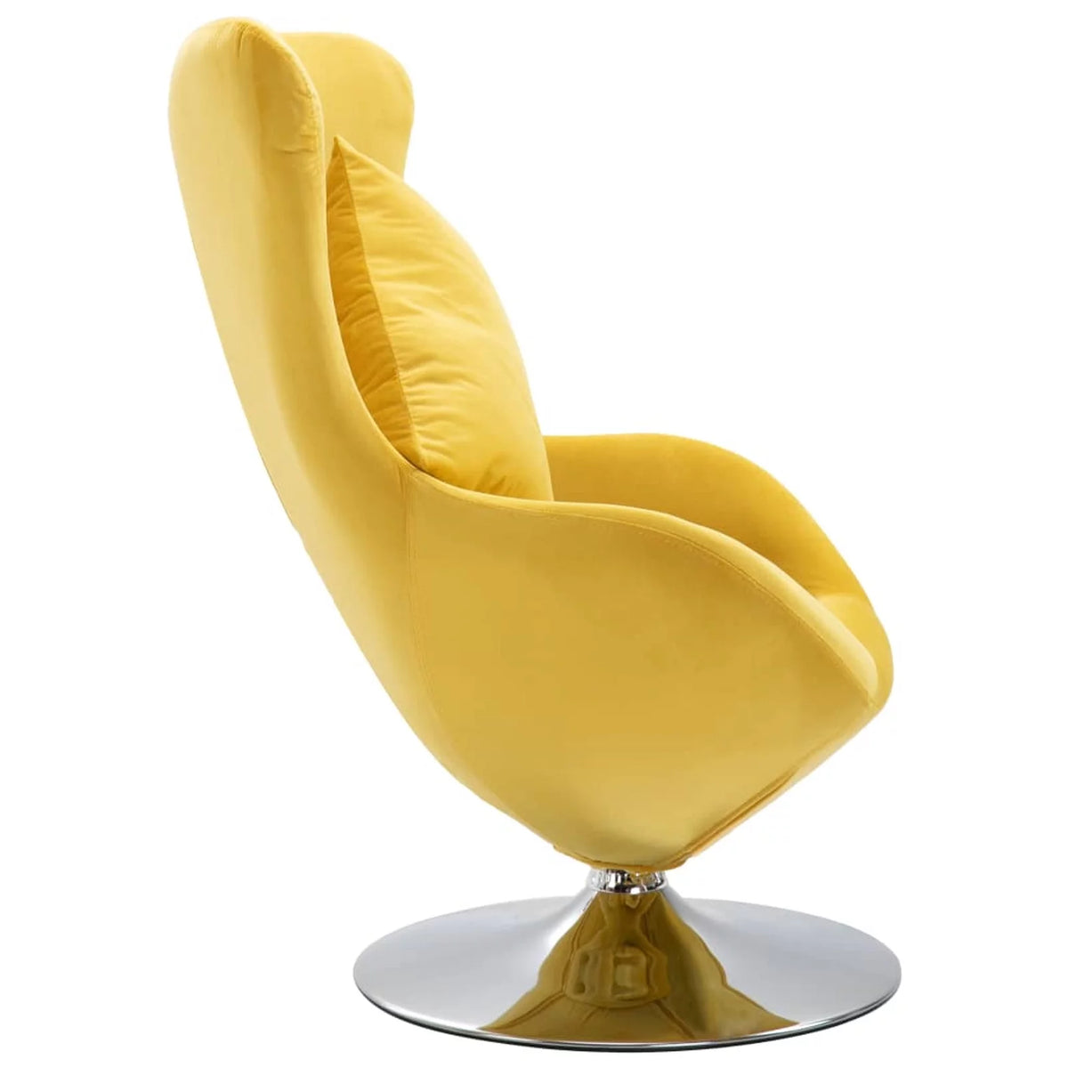 Swivel Egg Chair with Cushion Yellow G4676