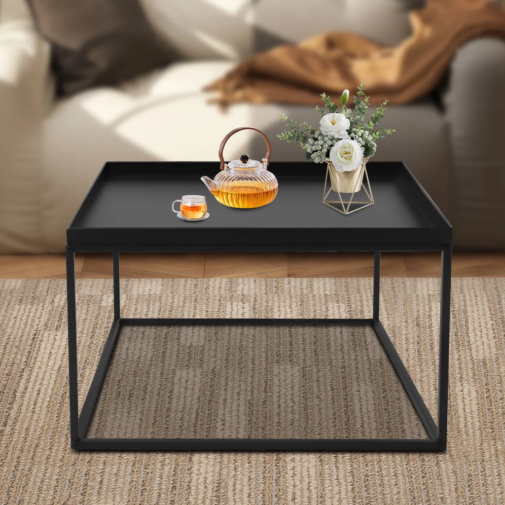 Black Metal Tray End Table S231