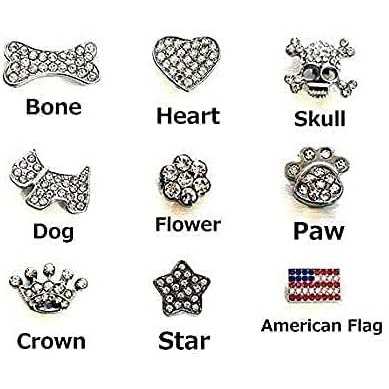 Personalized PU Leather Rhinestone Dog Collar P490