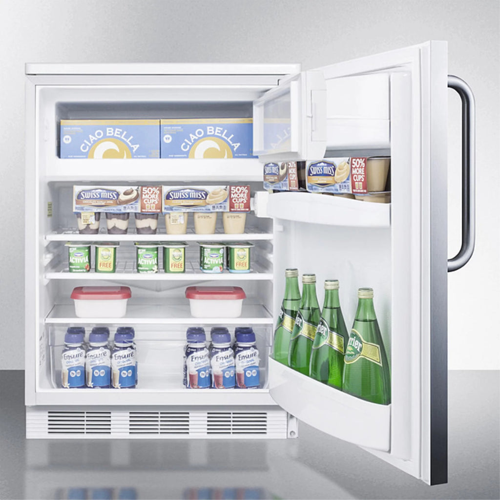 Freestanding Refrigerator-Freezer with Lock and White Cabinet W2280