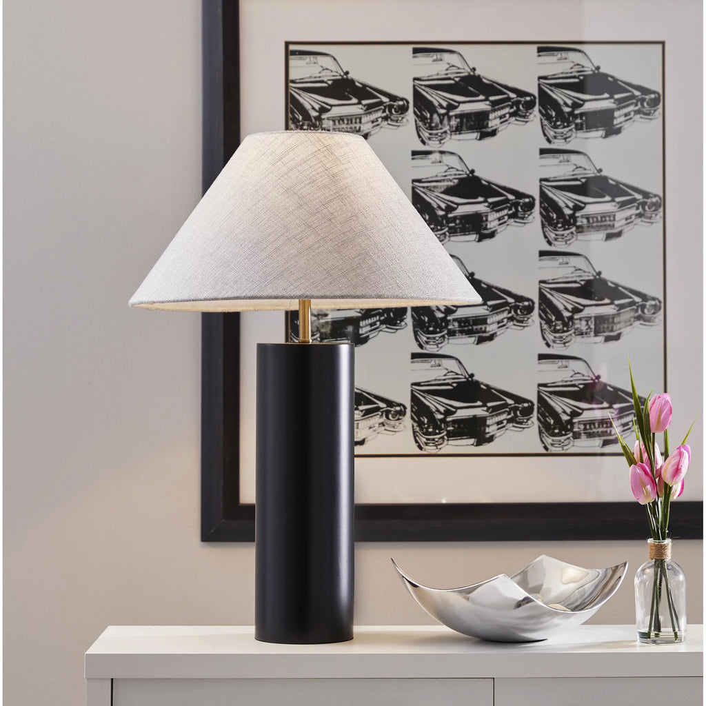 Black Poplar Wood Table Lamp Q6736